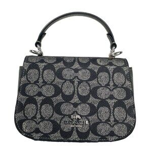 NEW Coach CX576 Lysa Top Handle Bag Crossbody Gun Metal Leather PVC Purse NWT